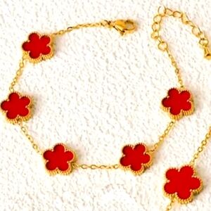 Bracelet Crazy deal flower petite red bracelet. Designer Looks for less.